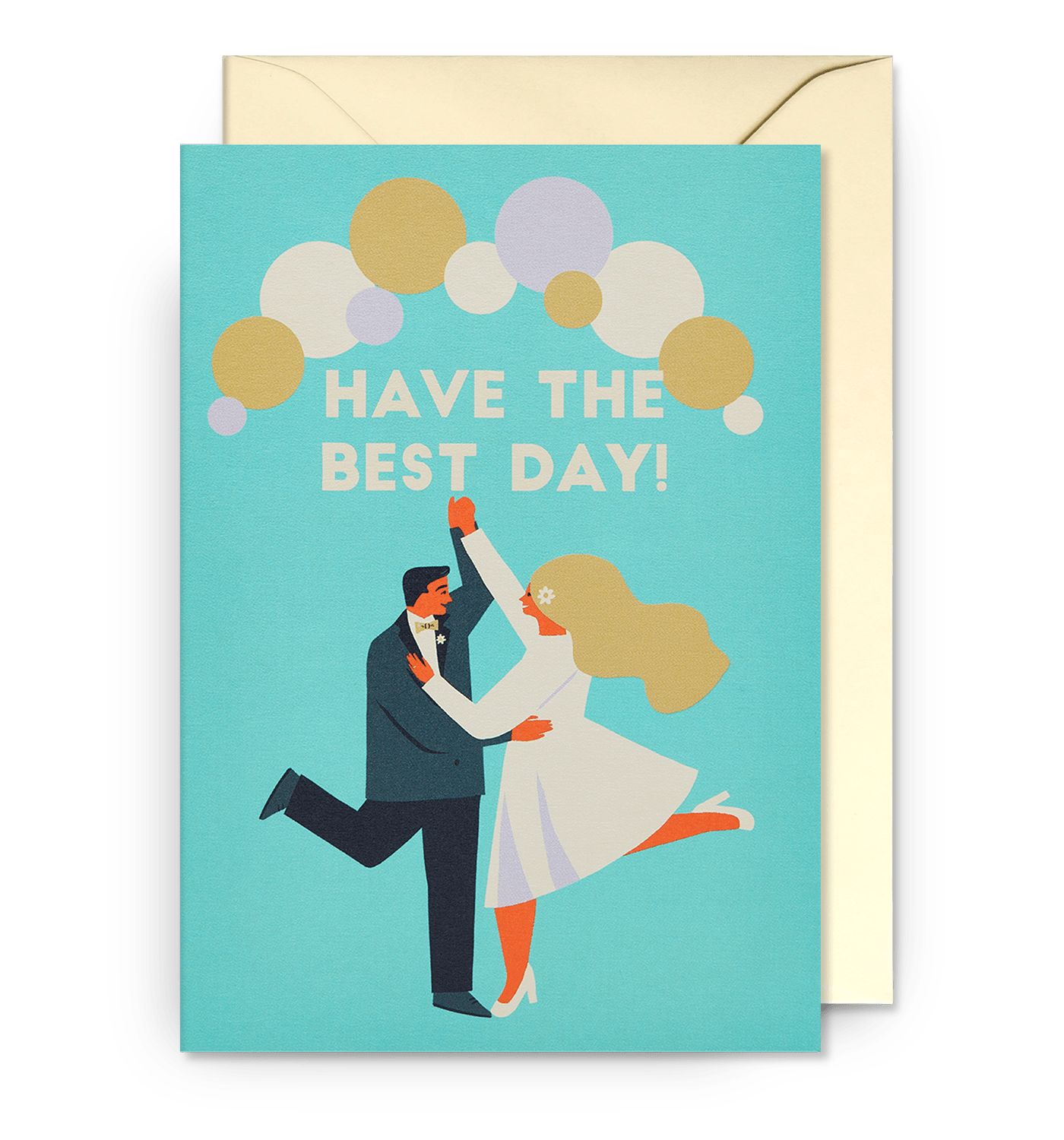 Have The Best Day Dancing Couple Wedding Card - UniqueEntity Art