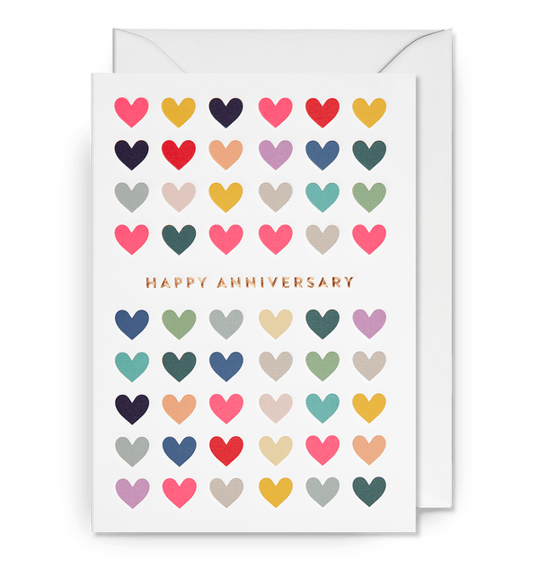 Heart Patterned Anniversary Card