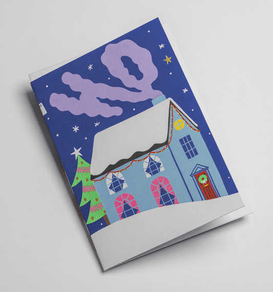 Ho Ho Ho Fold Out Concertina Christmas Card - UniqueEntity Art