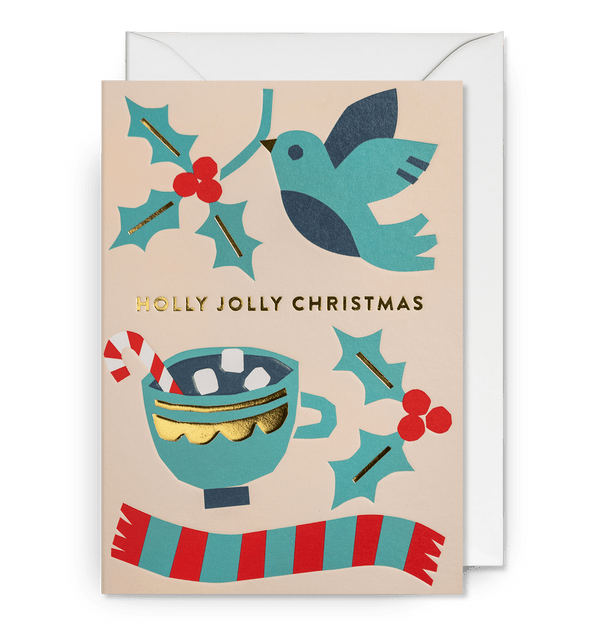 Holly Jolly Cosy Collage Christmas Card
