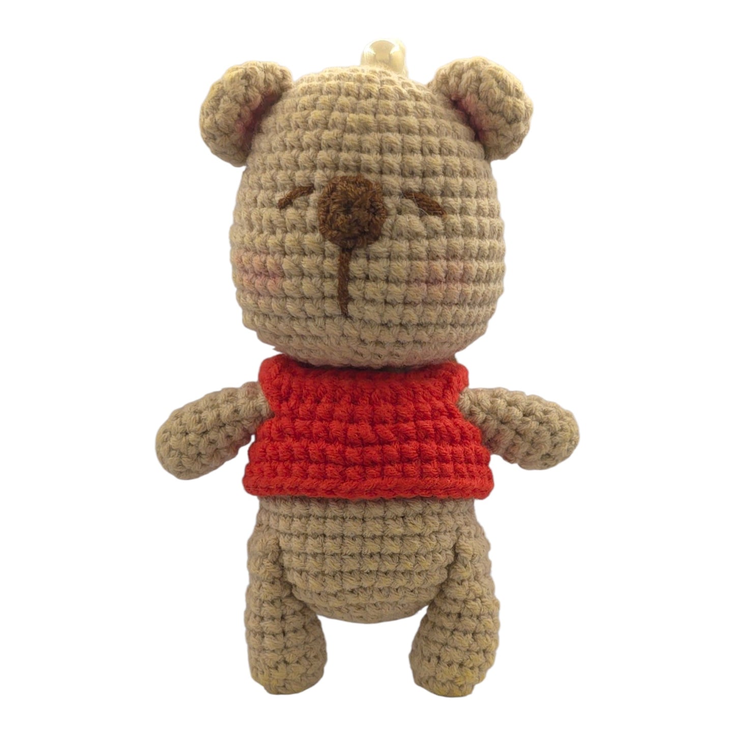 Honey Bear Red Shirt Keychain - UniqueEntity Art