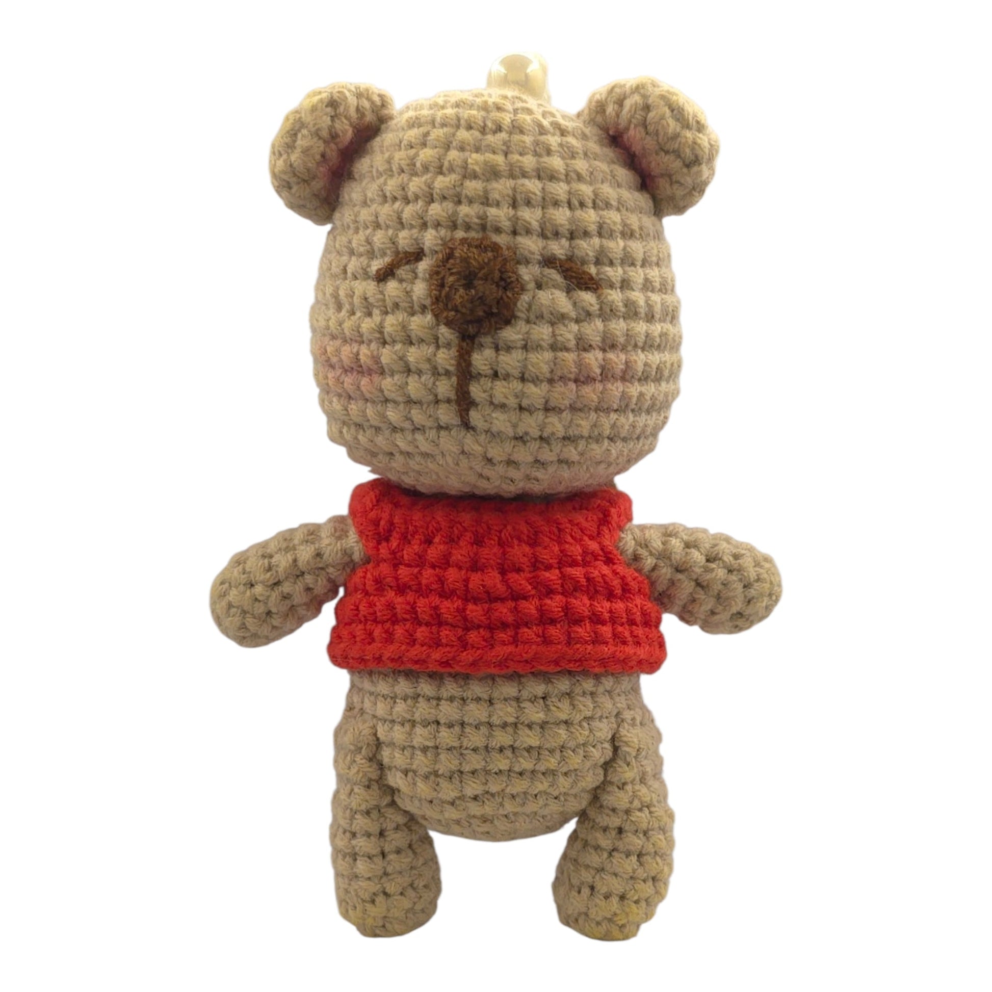 Honey Bear Red Shirt Keychain - UniqueEntity Art