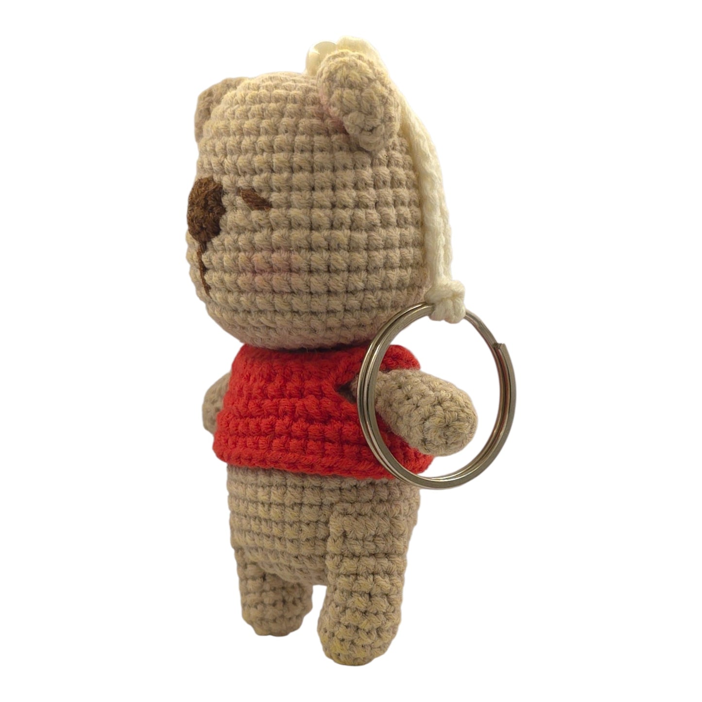 Honey Bear Red Shirt Keychain - UniqueEntity Art