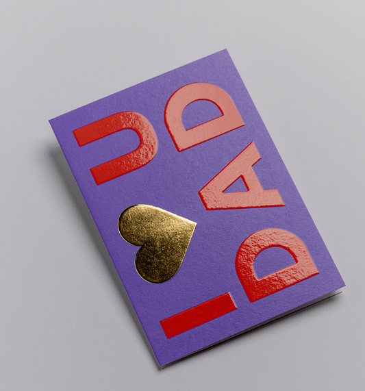 I Heart U Dad Fathers Day Card - UniqueEntity Art