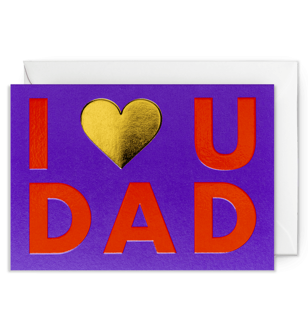 I Heart U Dad Fathers Day Card