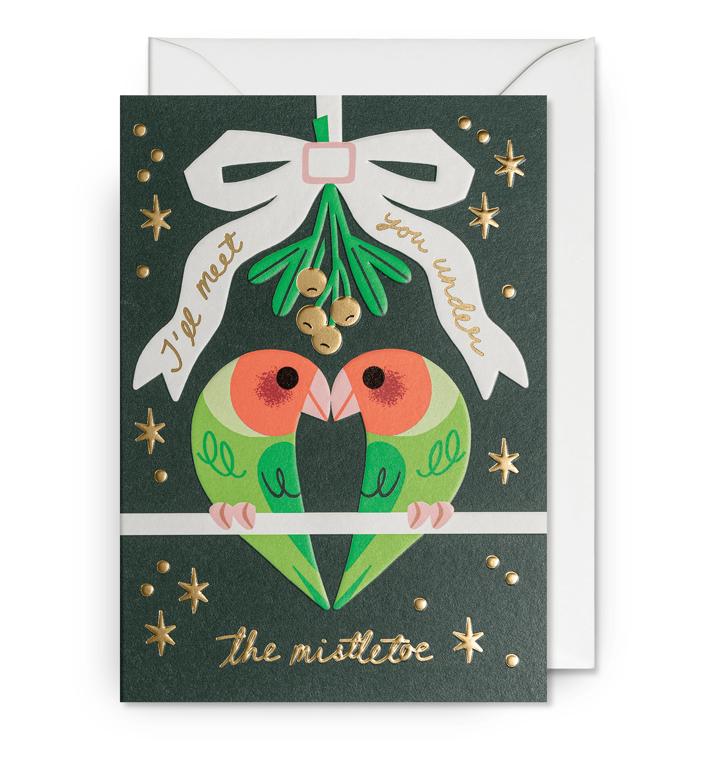 Ill Meet You Under The Mistletoe Christmas Card - UniqueEntity Art