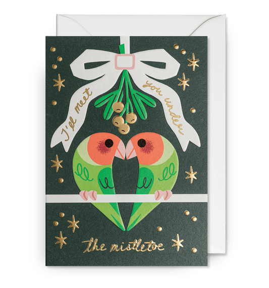 Ill Meet You Under The Mistletoe Christmas Card - UniqueEntity Art
