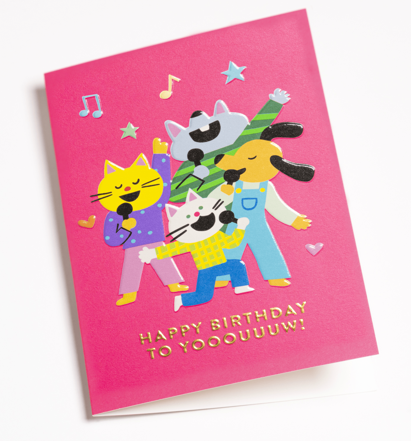 Karaoke Cats & Dogs Birthday Card - UniqueEntity Art