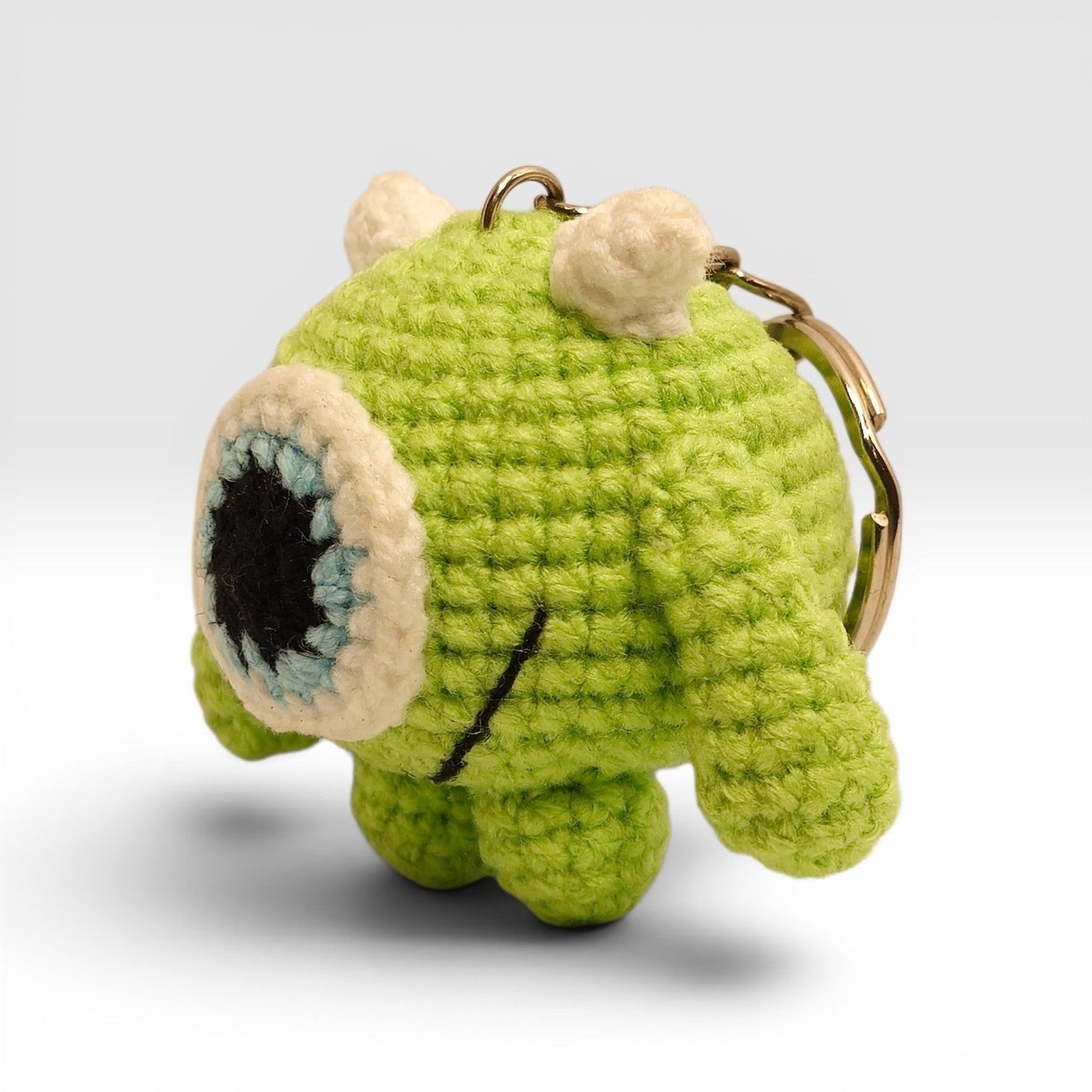 Lime Green One Eyed Monster Keychain - UniqueEntity Art