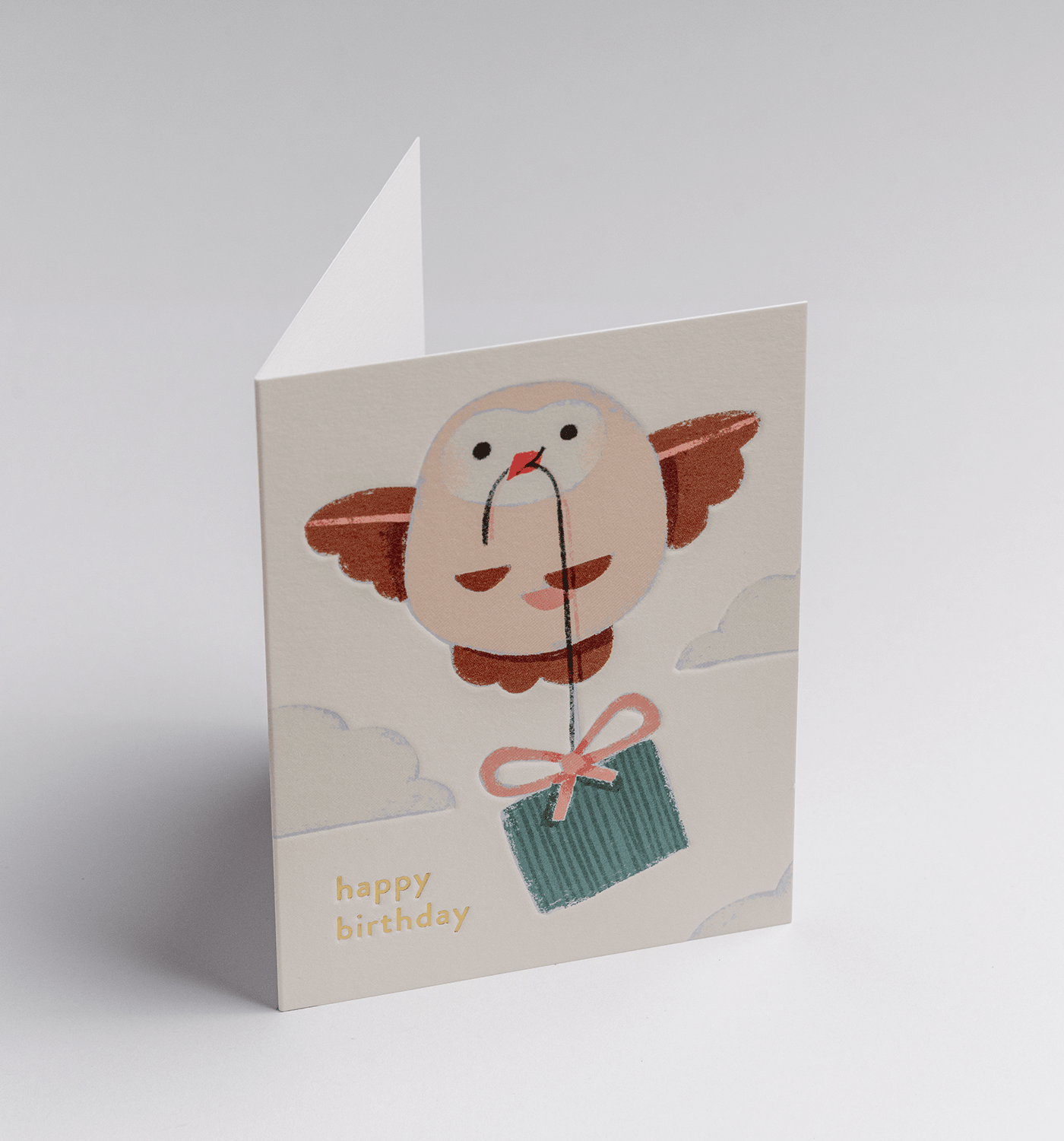 Little Owl Mini Birthday Card - UniqueEntity Art