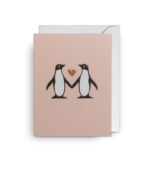 Love Heart Penguins - UniqueEntity Art