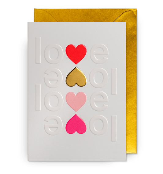 Love & Hearts Embossed - UniqueEntity Art