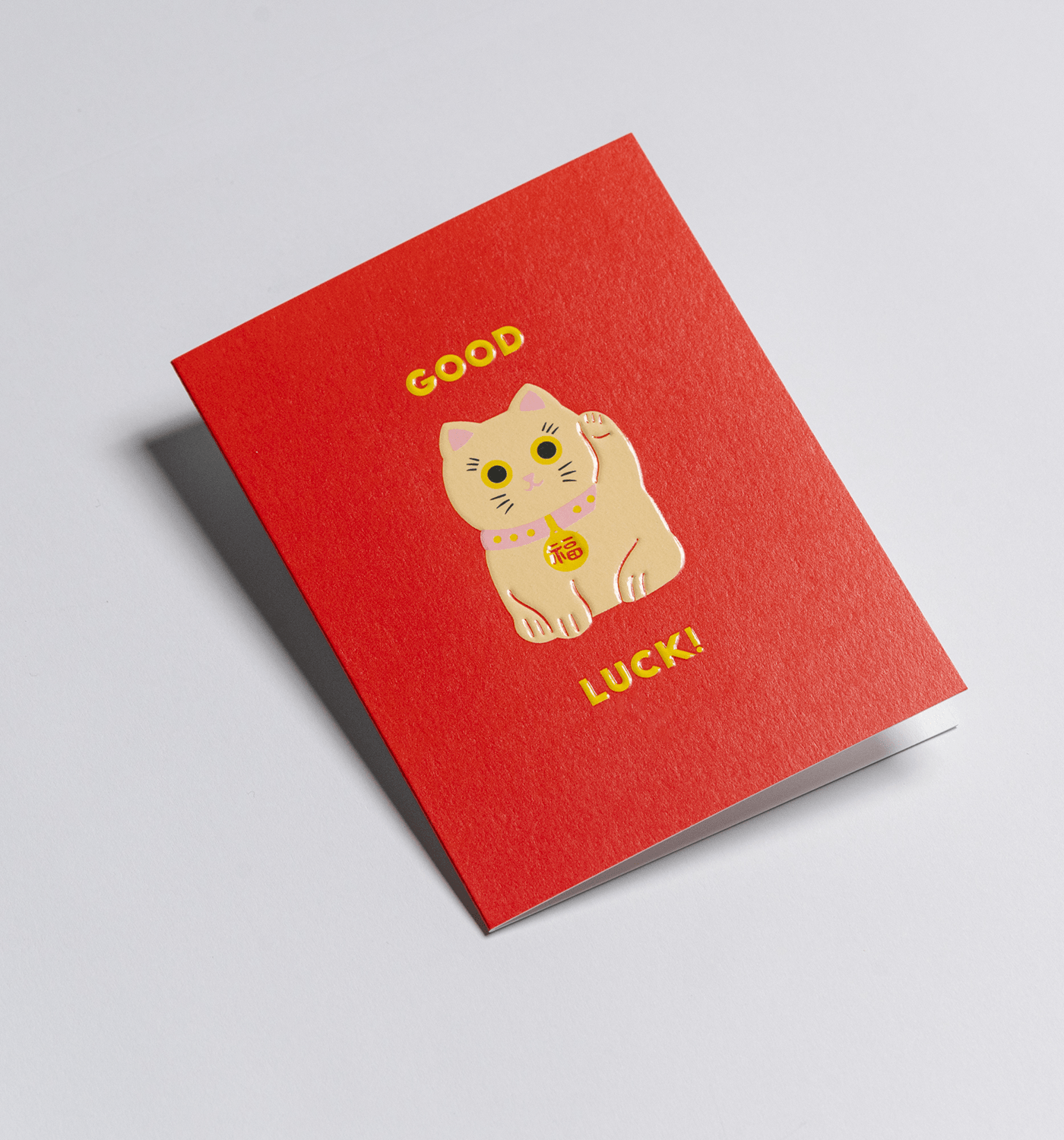 Maneki Neko Mini Good Luck Card - UniqueEntity Art