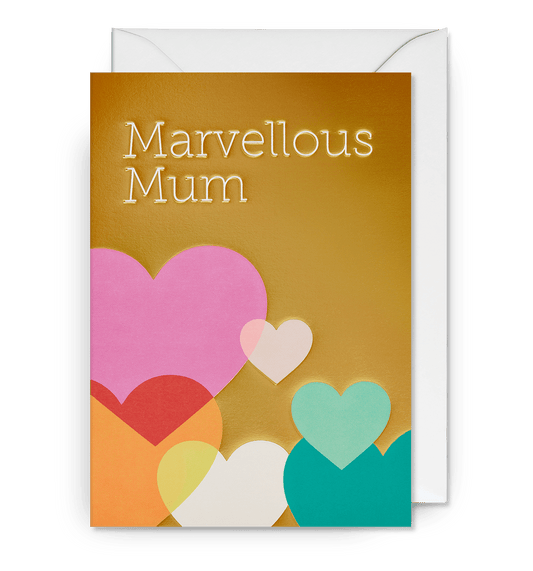 Marvellous Mum Colourful Hearts - UniqueEntity Art