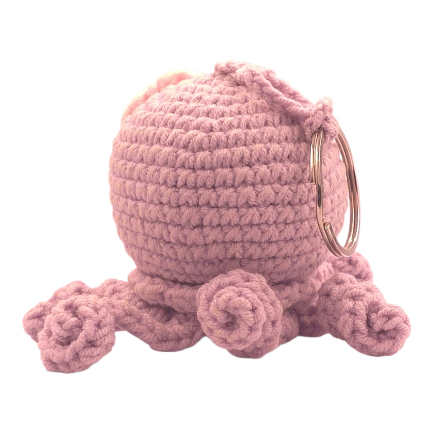Mauve Curly Octopus Keychain - UniqueEntity Art