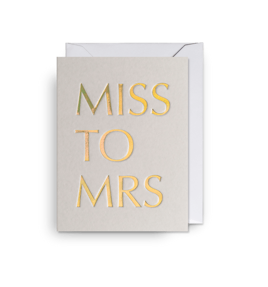 Miss To Mrs Mini Wedding Card - UniqueEntity Art