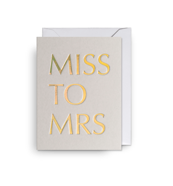 Miss To Mrs Mini Wedding Card