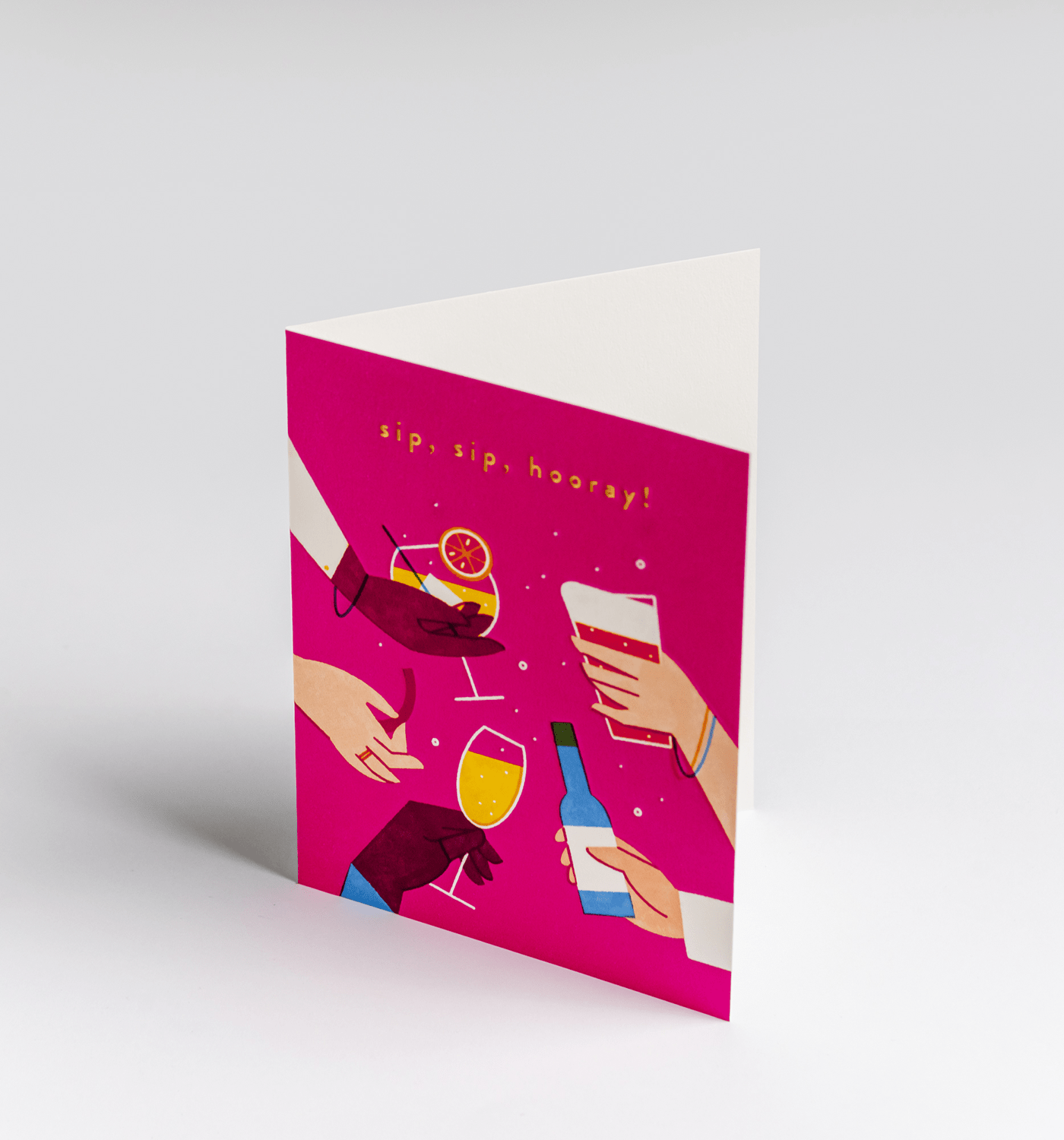 Molly McCammon - Sip, Sip, Hooray - Mini cards - UniqueEntity Art
