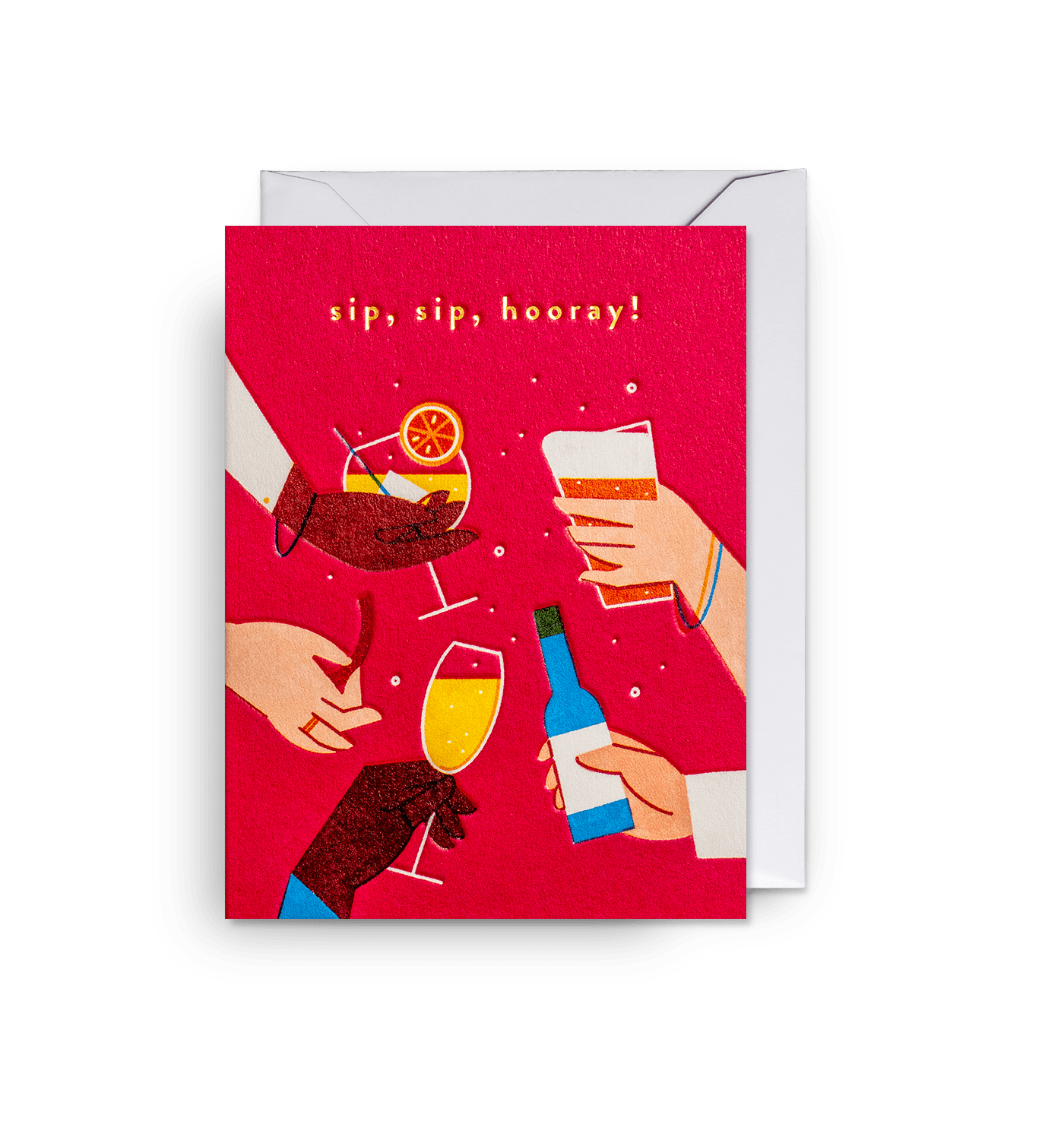 Molly McCammon - Sip, Sip, Hooray - Mini cards - UniqueEntity Art