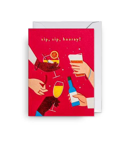 Molly McCammon - Sip, Sip, Hooray - Mini cards - UniqueEntity Art