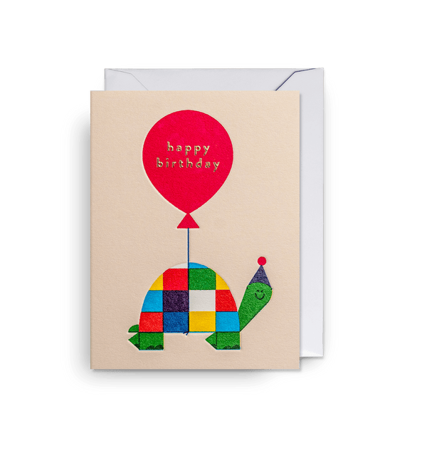 Molly McCammon - Tortoise Happy Birthday Balloon - Mini cards