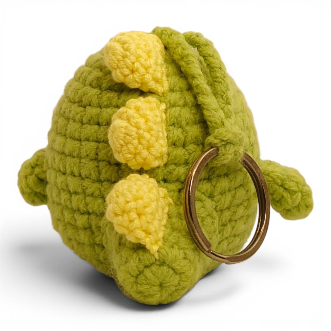 Olive Green Cheeky Blob Keychain - UniqueEntity Art