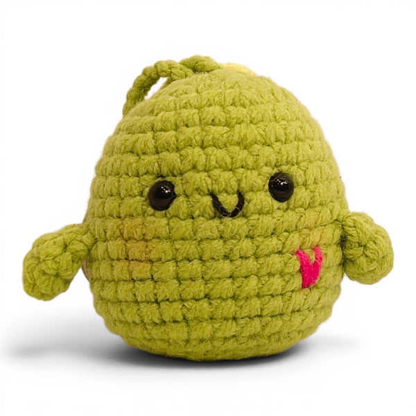 Olive Green Cheeky Blob Keychain