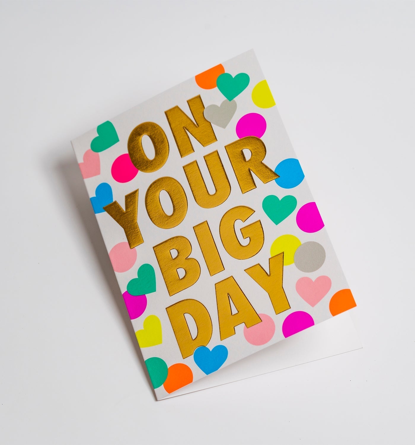 On Your Big Day Heart Confetti Wedding Card - UniqueEntity Art