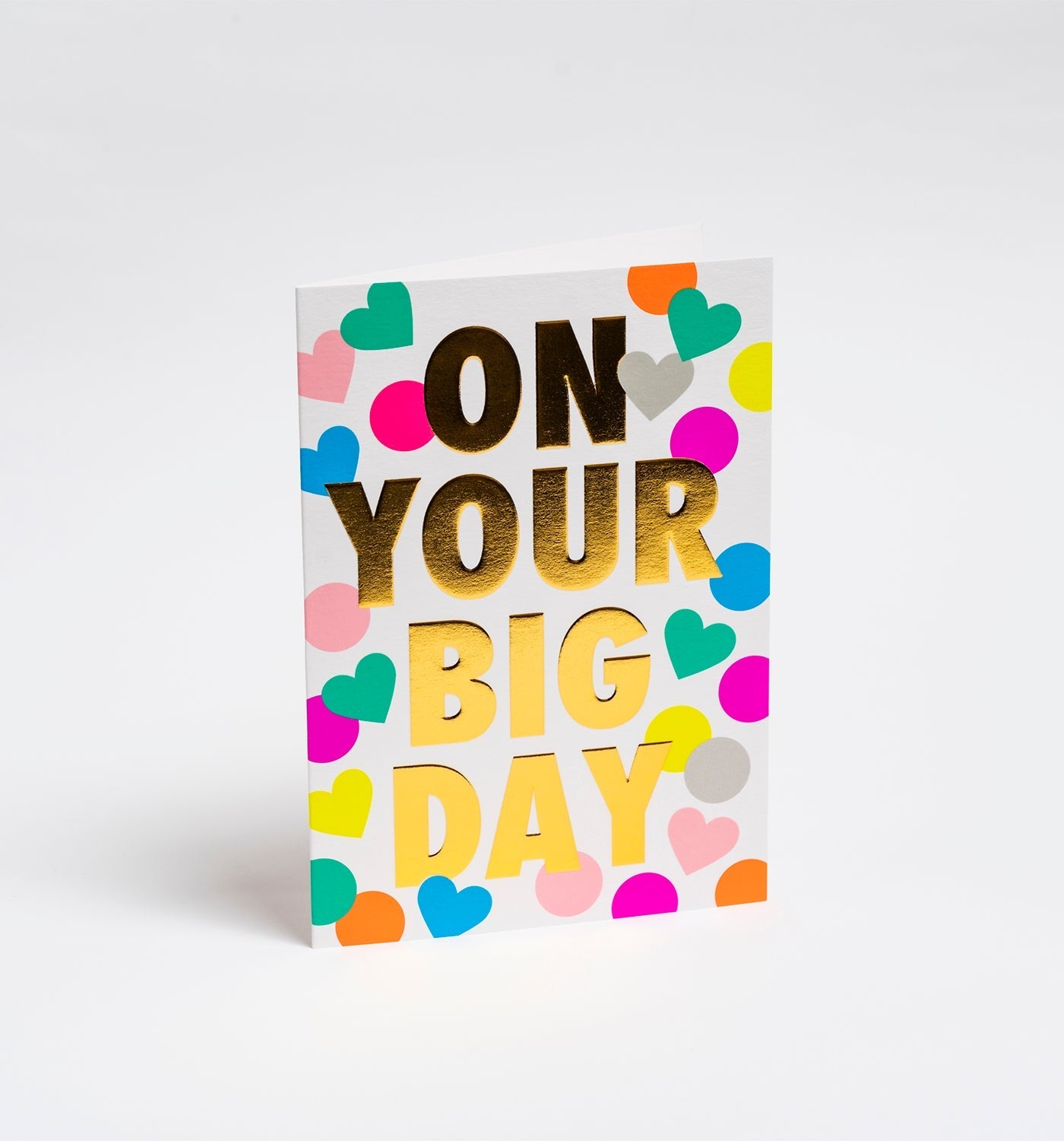 On Your Big Day Heart Confetti Wedding Card - UniqueEntity Art