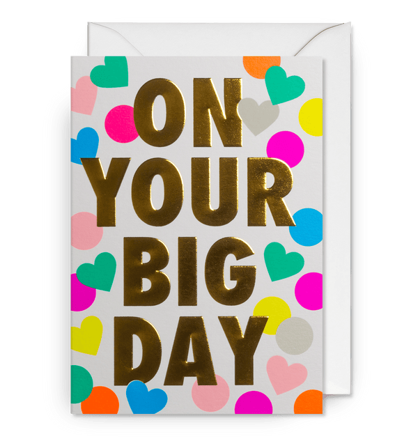 On Your Big Day Heart Confetti Wedding Card