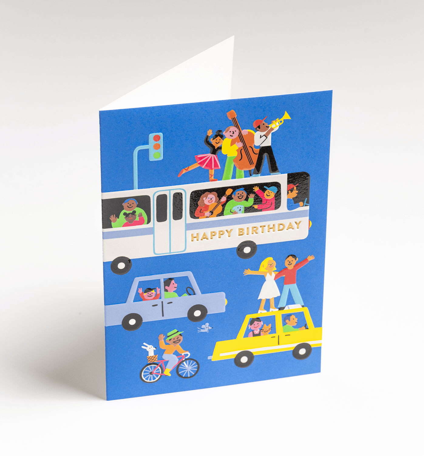 Party On Broadway Birthday Card - UniqueEntity Art
