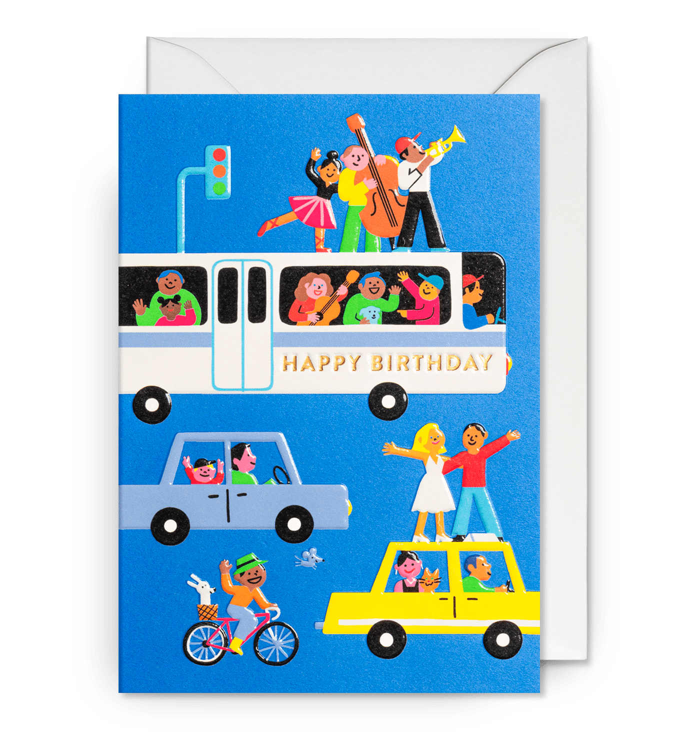 Party On Broadway Birthday Card - UniqueEntity Art