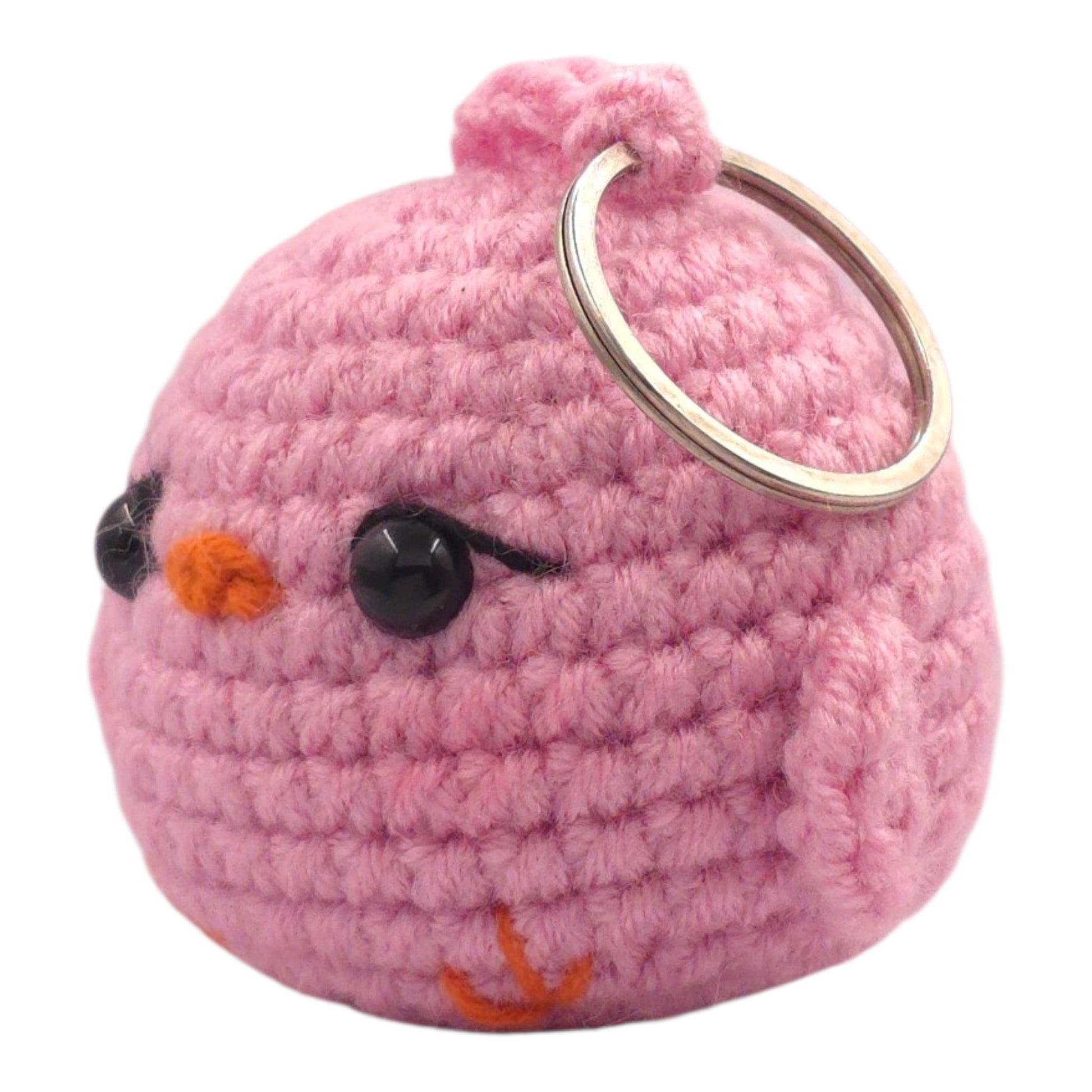 Pink Chubby Chick Keychain - UniqueEntity Art