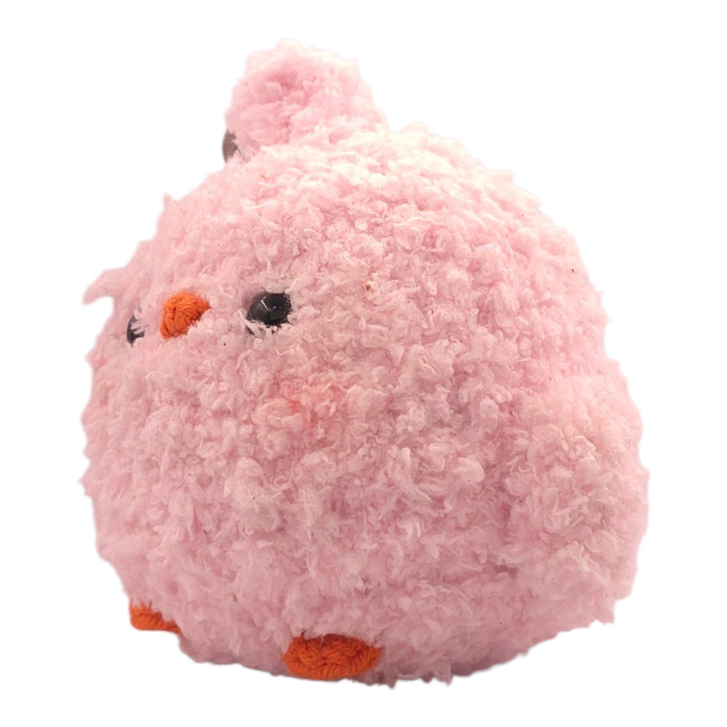 Pink Fluffy Baby Chick Keychain - UniqueEntity Art