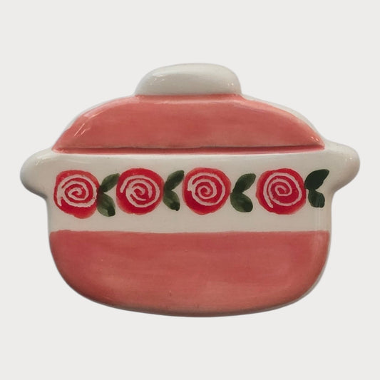 Pink Pot Rose Spiral Magnet - UniqueEntity Art