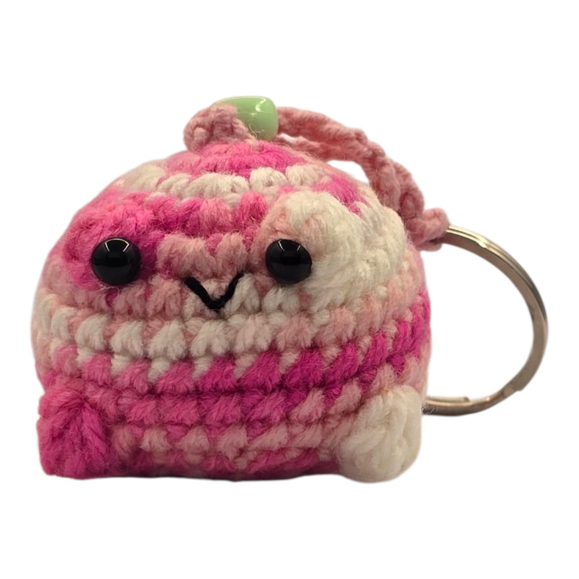 Pink Strawberry Bunny Keychain - UniqueEntity Art