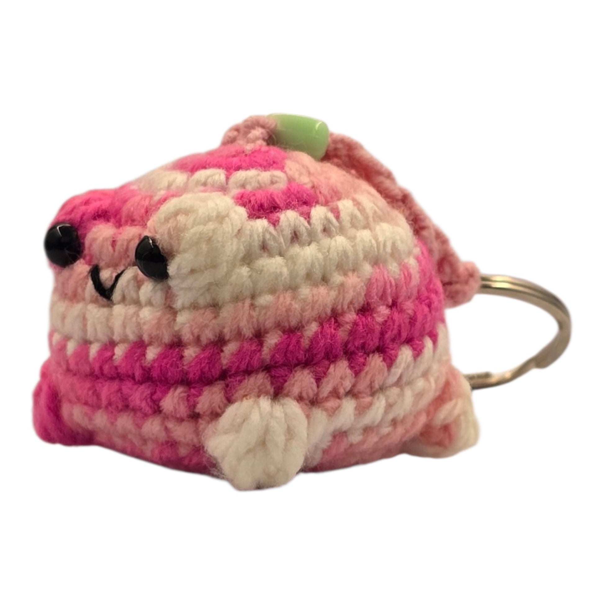 Pink Strawberry Bunny Keychain - UniqueEntity Art