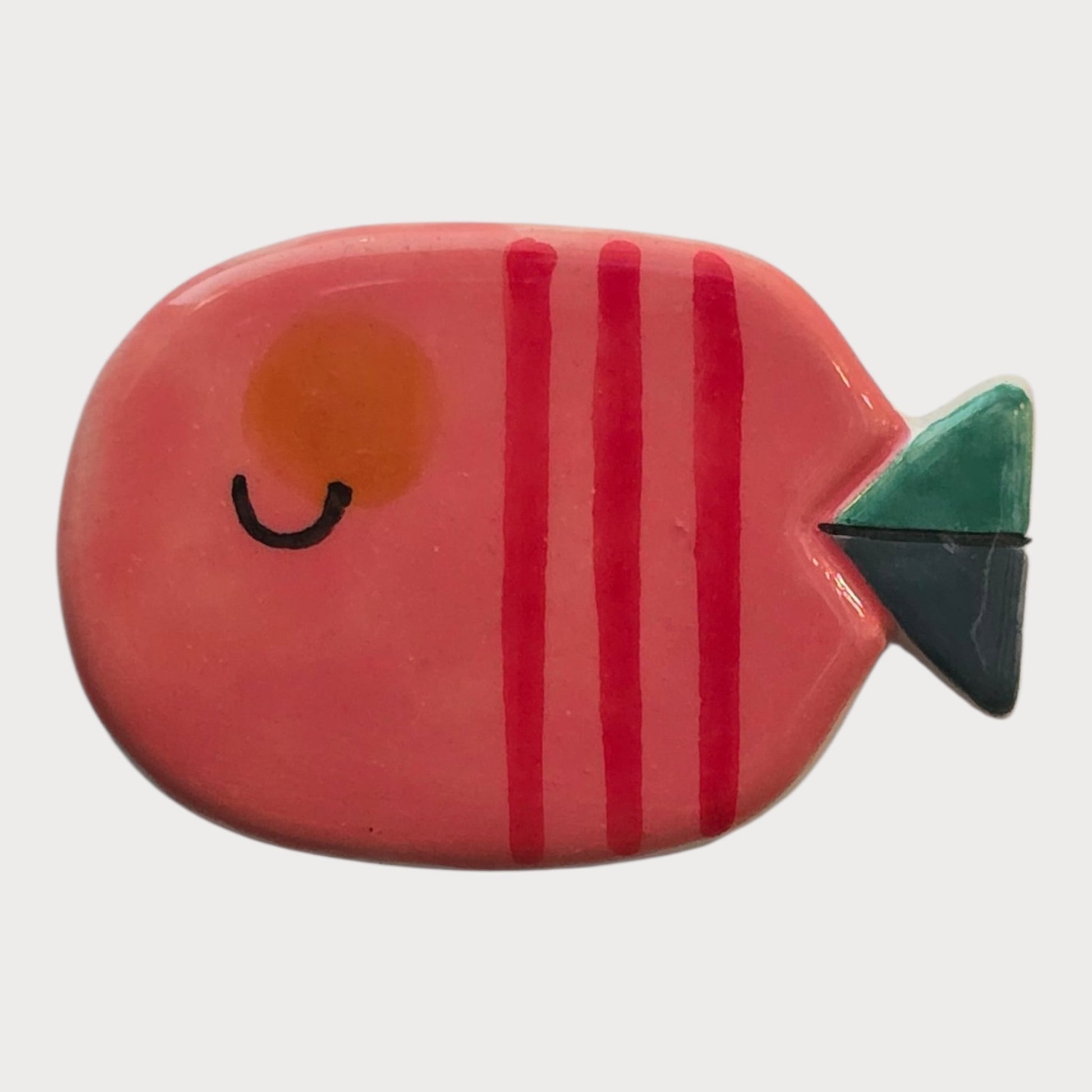 Pink Striped Fish Magnet - UniqueEntity Art