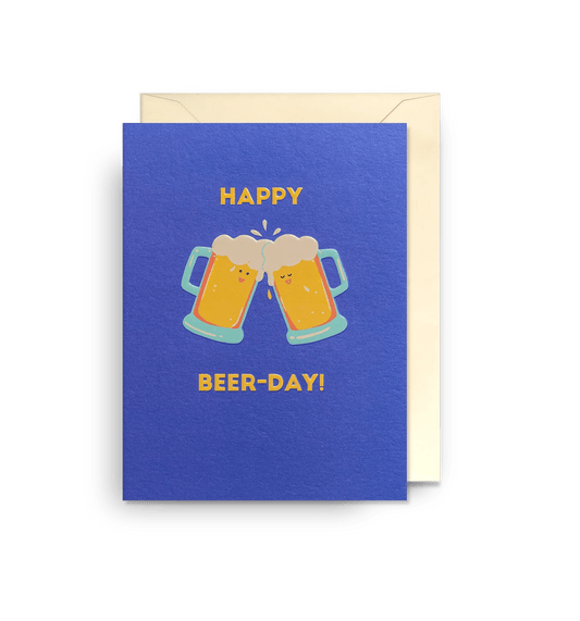 Pints Happy Beer - Day Mini Birthday Card - UniqueEntity Art