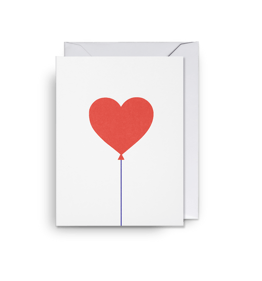 Red Heart Balloon Minimalist - UniqueEntity Art