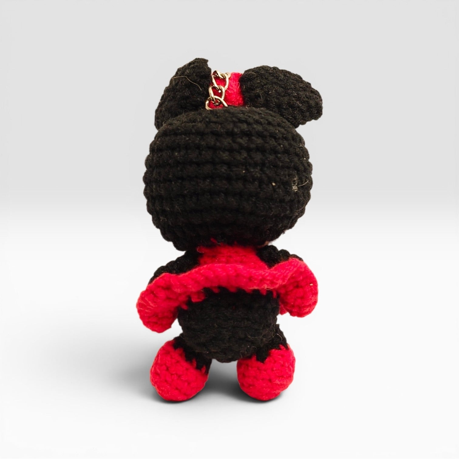 Red Minnie Mouse Amigurumi Keychain - UniqueEntity Art