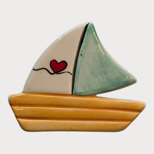 Sailboat Red Heart Magnet - UniqueEntity Art