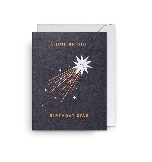 Shine Bright Shooting Star Mini Birthday Card - UniqueEntity Art