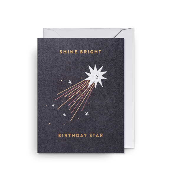 Shine Bright Shooting Star Mini Birthday Card