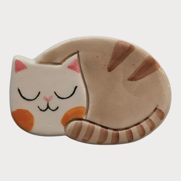 Sleeping Striped Cat Magnet