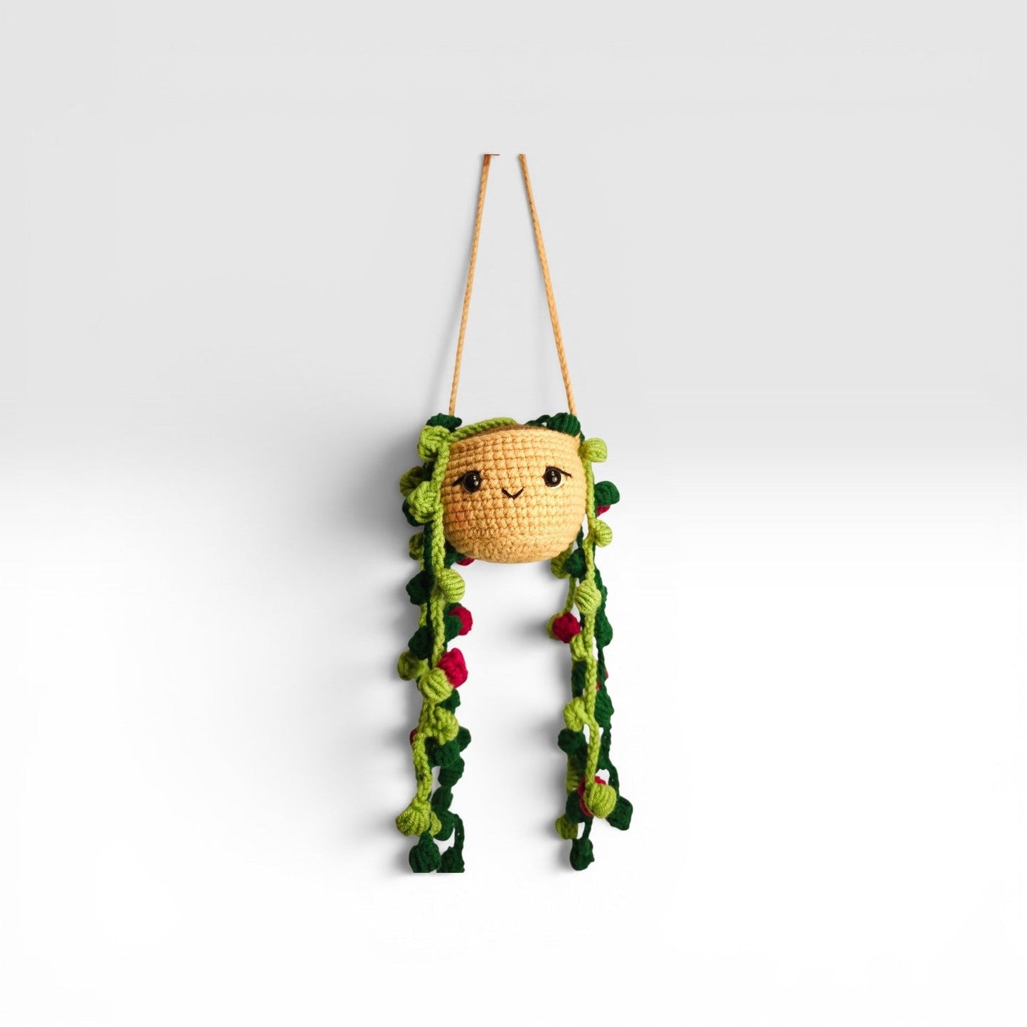 Smiling Golden Pot Plant Keychain - UniqueEntity Art