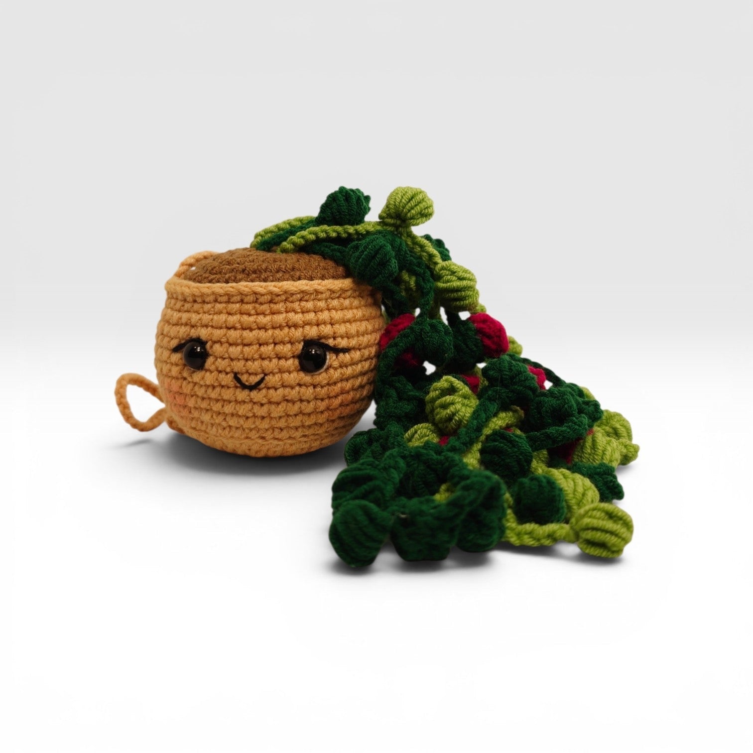 Smiling Golden Pot Plant Keychain - UniqueEntity Art