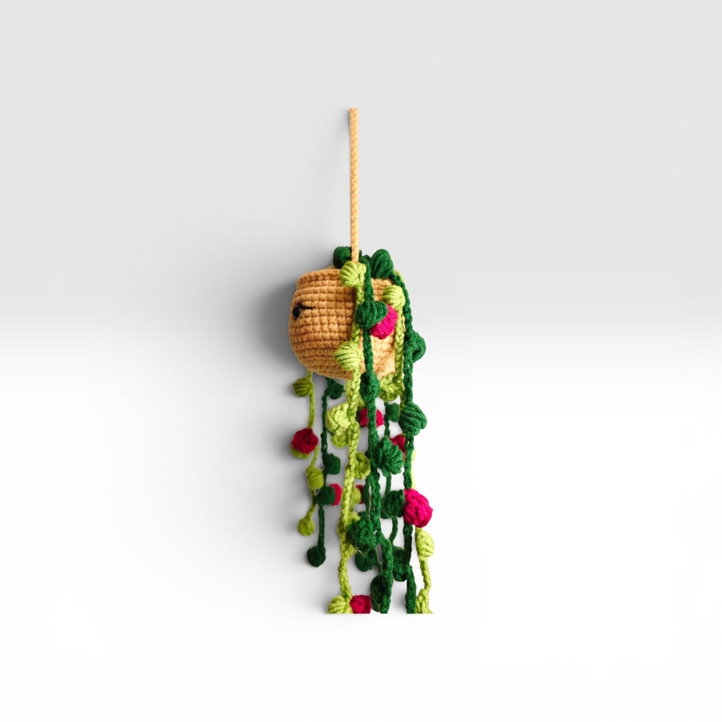 Smiling Golden Pot Plant Keychain - UniqueEntity Art