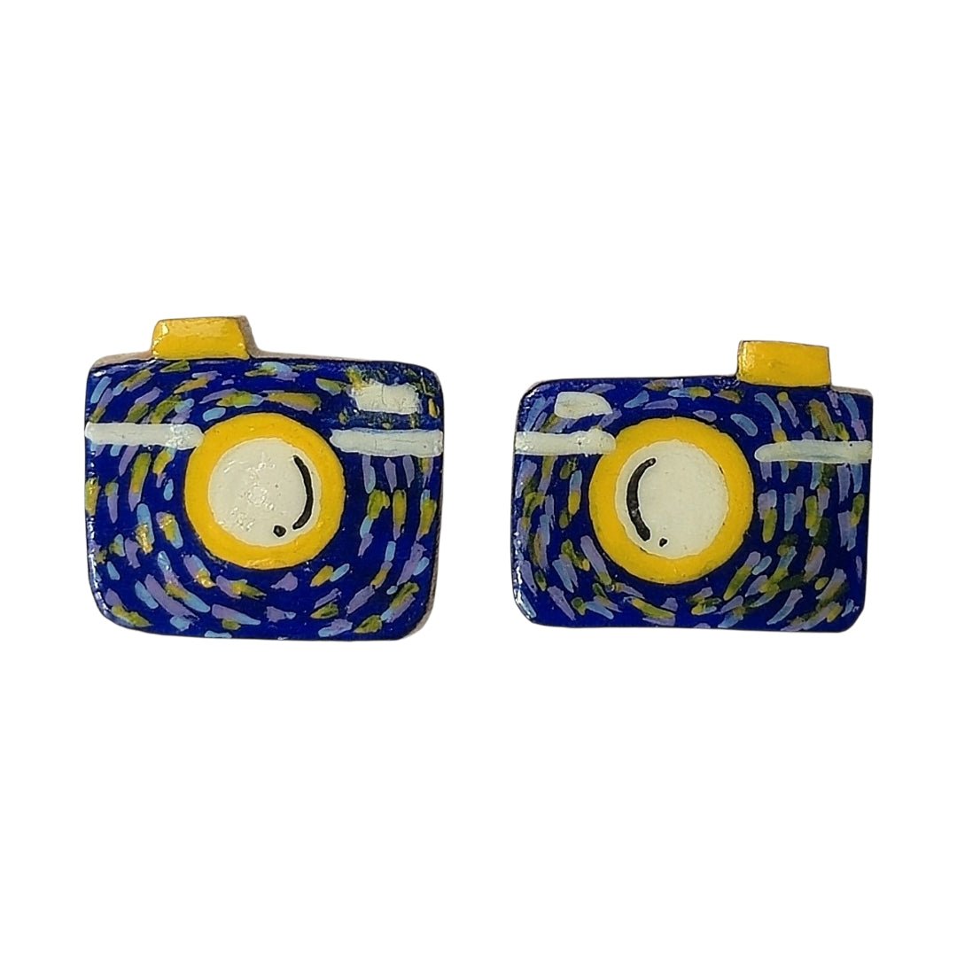 Starry Night Camera Earrings - UniqueEntity Art