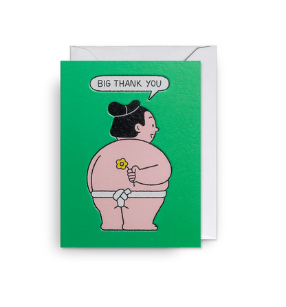 Sumo Mini Thank You Mini Card - UniqueEntity Art